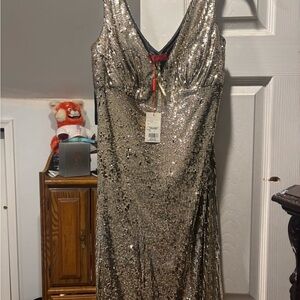 Shimmering Gold Sequin Gown